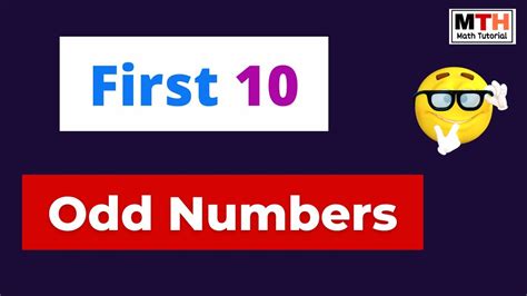first 10 odd numbers|First 10 Odd Numbers .